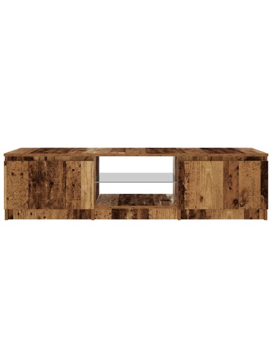 Tv-kaappi led-valoilla vanha puu 140x40x35,5 cm teknillinen puu