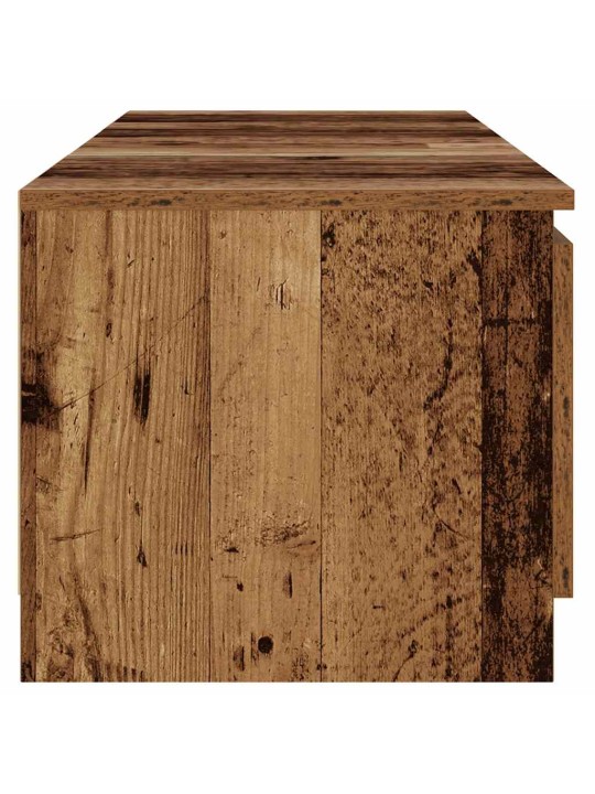 Tv-kaappi led-valoilla vanha puu 140x40x35,5 cm teknillinen puu