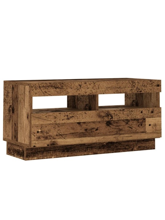 Tv-kaappi led-valoilla old wood 80x35x40 cm engineered wood
