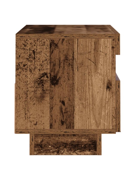 Tv-kaappi led-valoilla old wood 80x35x40 cm engineered wood
