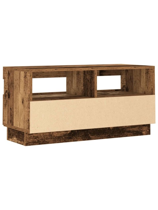Tv-kaappi led-valoilla old wood 80x35x40 cm engineered wood