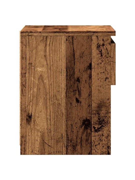 Yöpöytäkaapit 2 kpl vanha puu 40x30x39 cm suunniteltu puu
