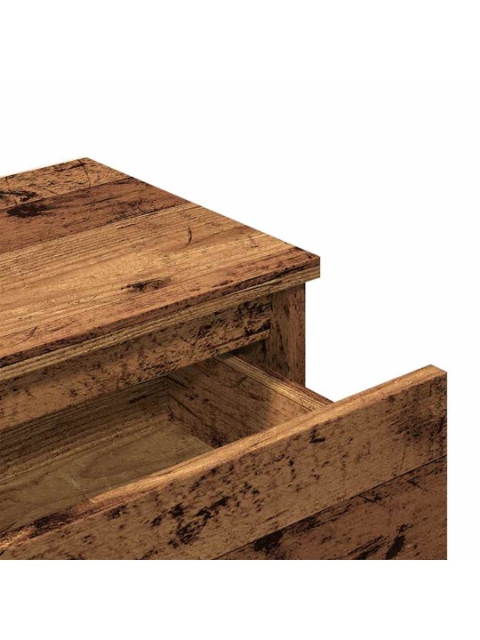 Yöpöytäkaapit 2 kpl vanha puu 40x30x39 cm suunniteltu puu