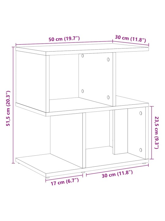 Yöpöydät 2 kpl vanha puu 50x30x51,5 cm lastulevy