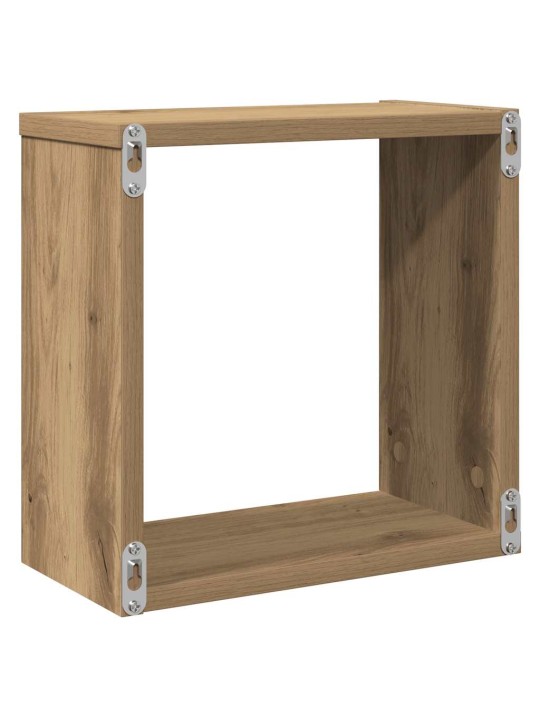 Wall cube hyllyt 2 kpl käsityöläinen tammi tekninen puu