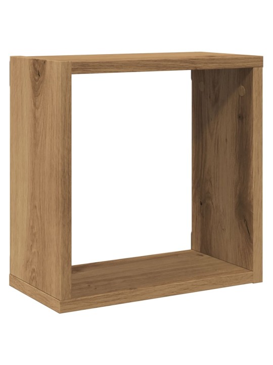 Wall cube hyllyt 4 kpl käsityöläinen tammi tekninen puu