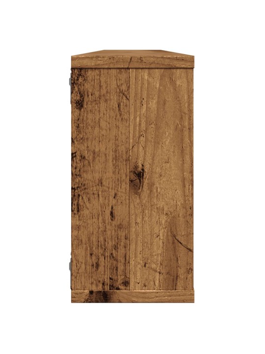 Kuutioseinähyllyt 2 kpl vanha puu 100x15x30 cm lastulevy