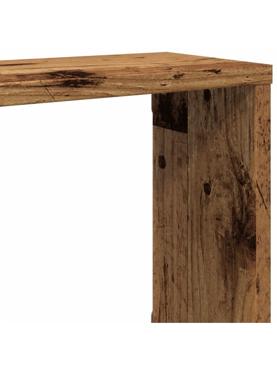 Kuutioseinähyllyt 2 kpl vanha puu 100x15x30 cm lastulevy