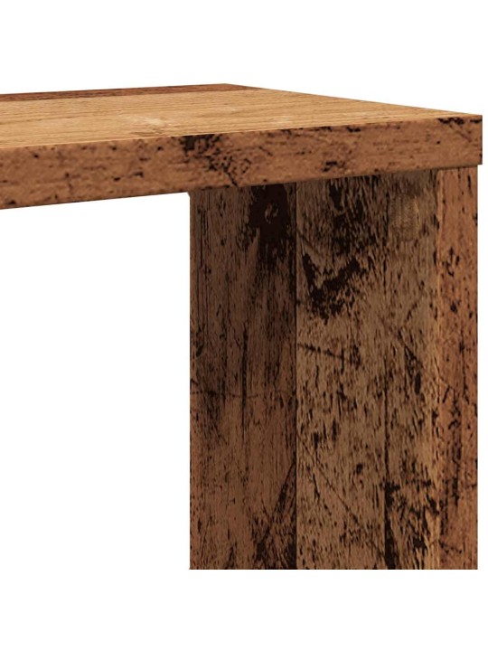 Kuutioseinähyllyt 2 kpl vanha puu 60x15x23 cm lastulevy
