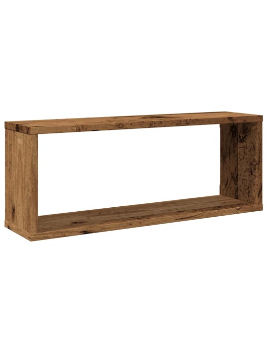 Kuutioseinähyllyt 6 kpl vanha puu 60x15x23 cm lastulevy