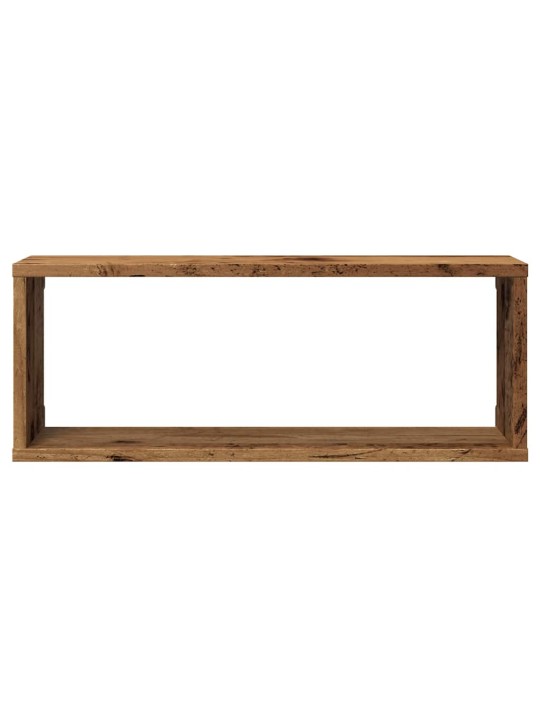 Kuutioseinähyllyt 6 kpl vanha puu 60x15x23 cm lastulevy