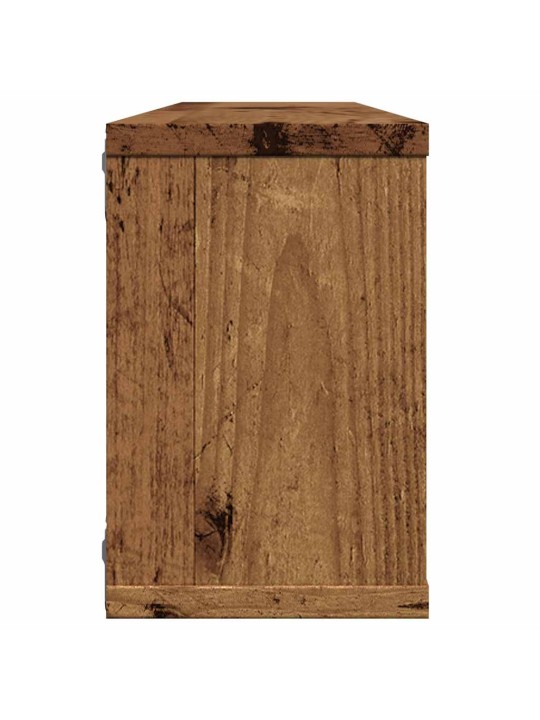 Kuutioseinähyllyt 6 kpl vanha puu 60x15x23 cm lastulevy