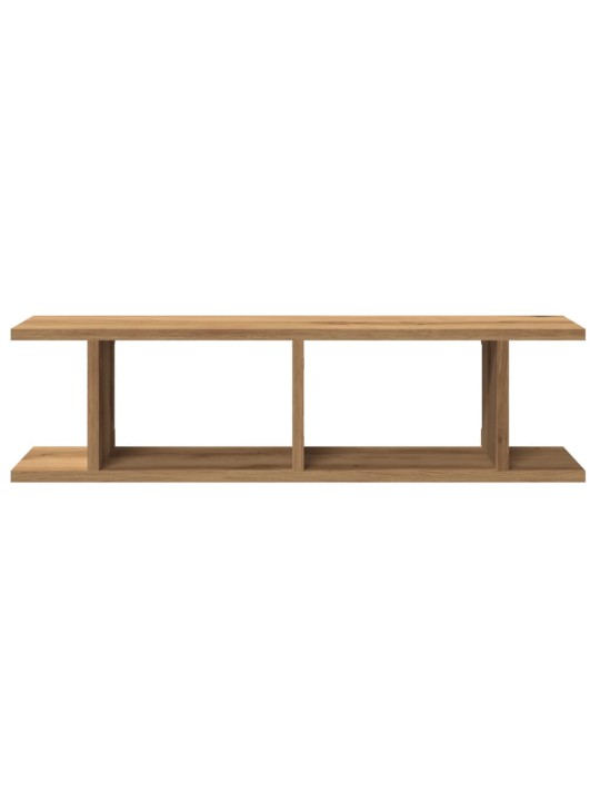 Seinähyllyt 2 kpl käsityöläinen tammi 75x18x20 cm tekninen puu