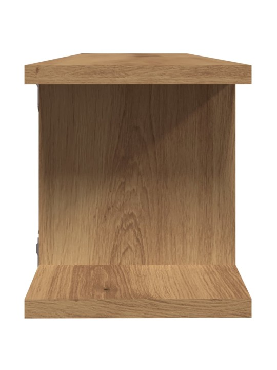 Seinähyllyt 2 kpl käsityöläinen tammi 75x18x20 cm tekninen puu