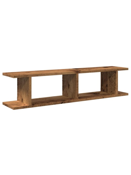 Seinähyllyt 2 kpl old wood 90x18x20 cm engineered wood