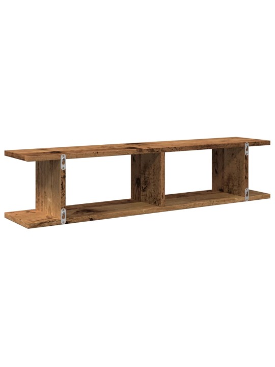 Seinähyllyt 2 kpl old wood 90x18x20 cm engineered wood