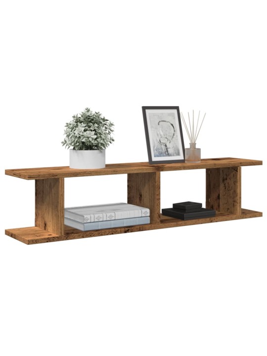 Seinähyllyt 2 kpl old wood 90x18x20 cm engineered wood