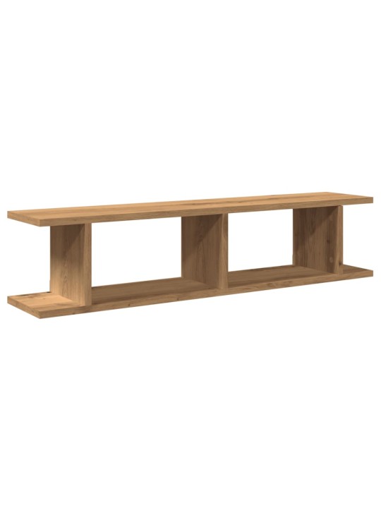 Seinähyllyt 2 kpl käsityöläinen tammi 90x18x20 cm tekninen puu