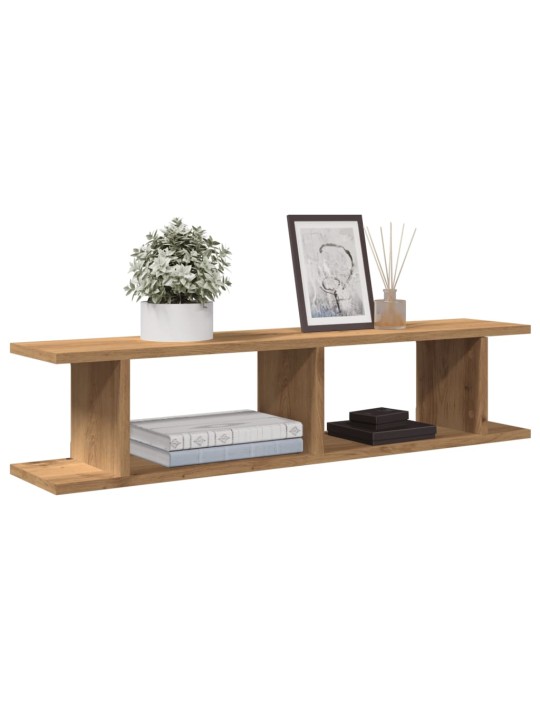 Seinähyllyt 2 kpl käsityöläinen tammi 90x18x20 cm tekninen puu
