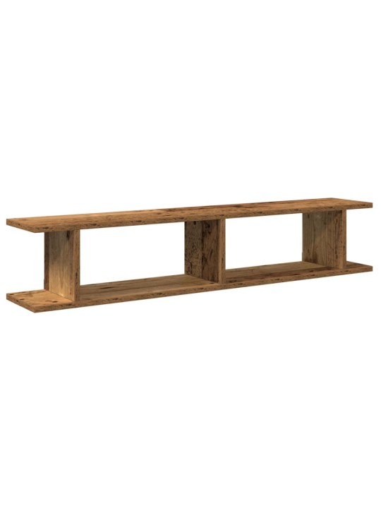 Seinähyllyt 2 kpl vanhaa puuta 105x18x20 cm tekninen puu