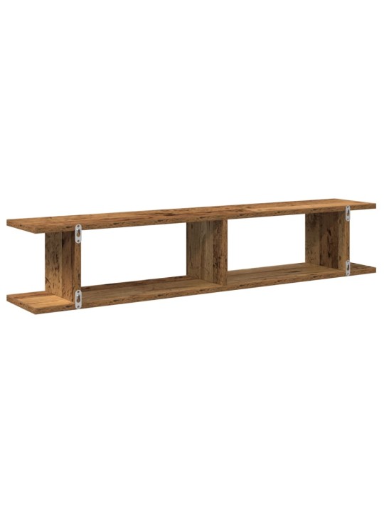 Seinähyllyt 2 kpl vanhaa puuta 105x18x20 cm tekninen puu