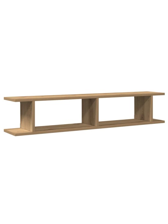 Seinähyllyt 2 kpl käsityöläinen tammi 105x18x20 cm tekninen puu