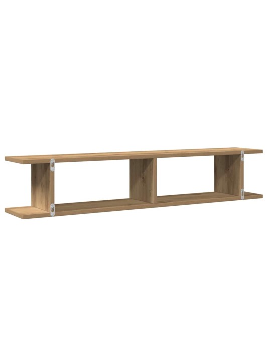 Seinähyllyt 2 kpl käsityöläinen tammi 105x18x20 cm tekninen puu