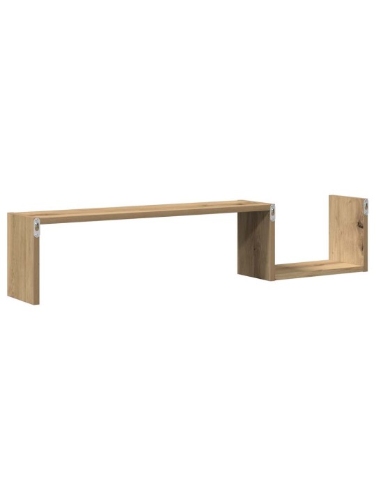 Seinähyllyt 2 kpl käsityöläinen tammi 100x15x20 cm tekninen puu