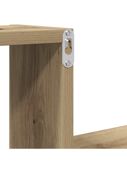 Seinähyllyt 2 kpl käsityöläinen tammi 100x15x20 cm tekninen puu