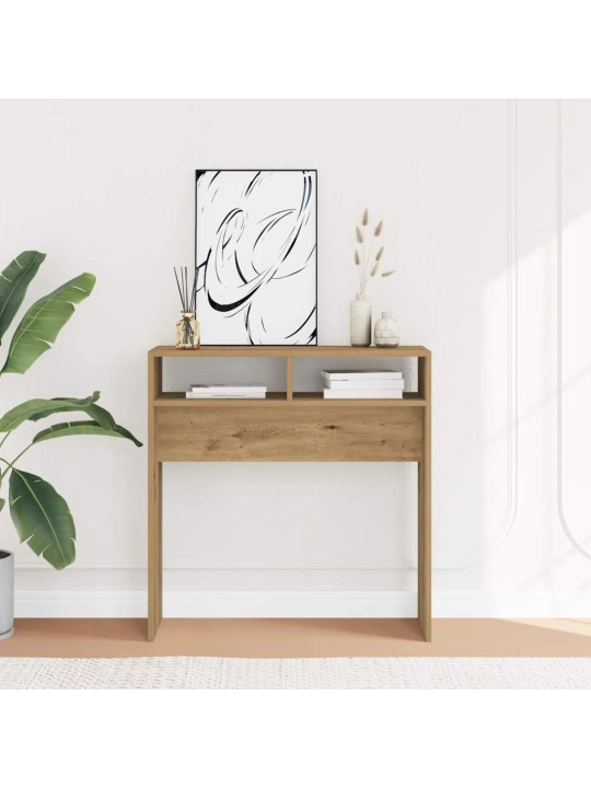 Konsolipöytä artesaani tammi 78x30x80 cm tekninen puu
