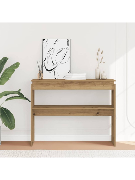 Konsolipöytä artesaani tammi 102x30x80 cm tekninen puu