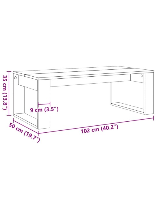 Sohvapöytä vanha puu 102x50x35 cm tekninen puu