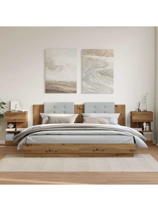 Yöpöytäkaapit 2 kpl artisan oak 40x35x65 cm engineered wood