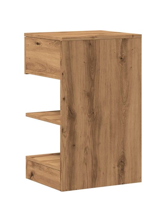 Yöpöytäkaapit 2 kpl artisan oak 40x35x65 cm engineered wood