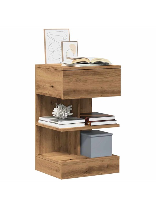 Yöpöytäkaapit 2 kpl artisan oak 40x35x65 cm engineered wood