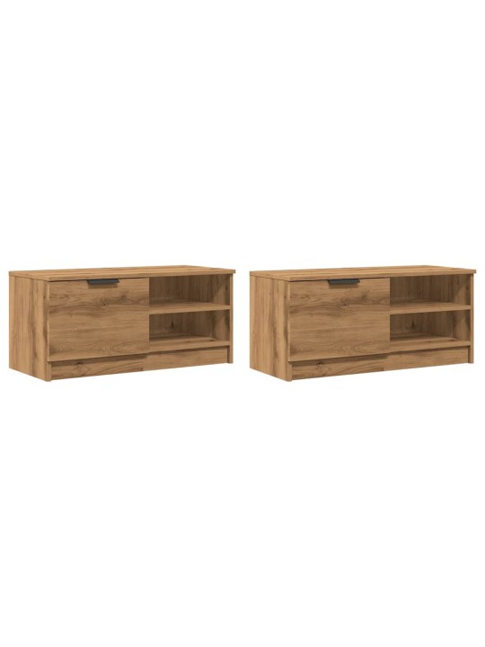 2-osainen tv-kaappisarja artisan oak 80x35x36,5 cm