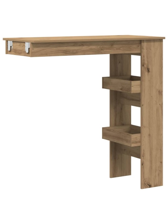 Seinäpalkkipöytä käsityöläinen tammi 102x45x103,5 cm