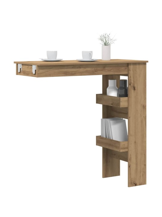 Seinäpalkkipöytä käsityöläinen tammi 102x45x103,5 cm