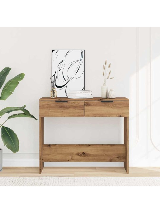 Konsolipöytä artesaani tammi 90x36x75 cm tekninen puu