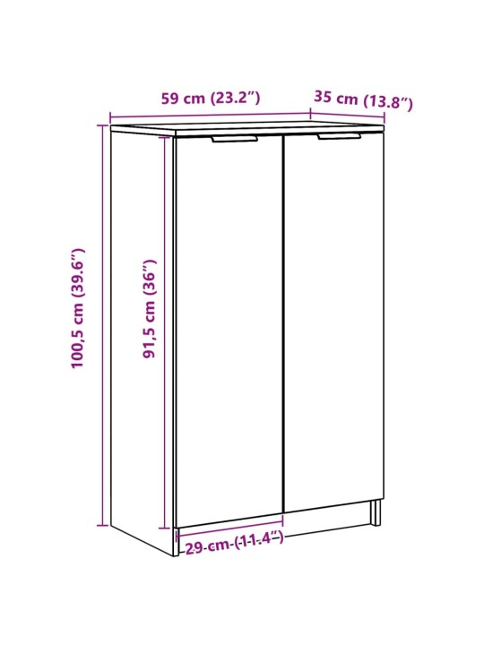 Kirjahylly vanha puu 59x35x100,5 cm lastulevy