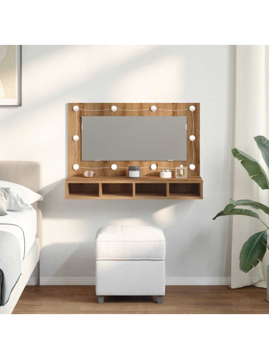 Peilikaappi ledillä artisan oak 90x31,5x62 cm