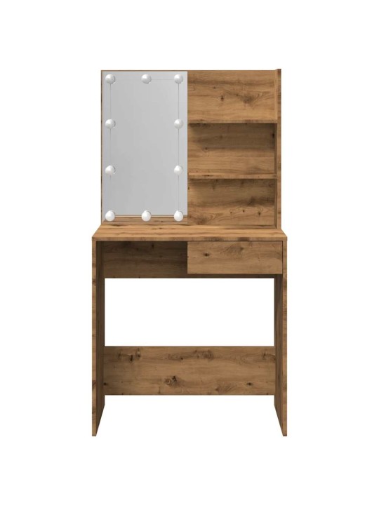 Kampauspöytä ledillä artisan oak 74,5x40x141 cm