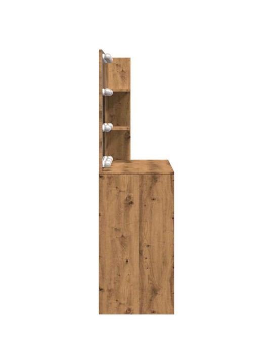 Kampauspöytä ledillä artisan oak 74,5x40x141 cm