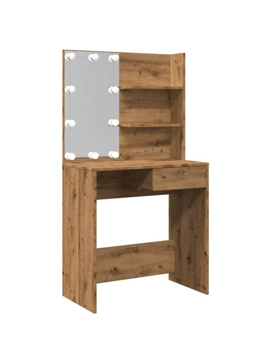 Kampauspöytä ledillä artisan oak 74,5x40x141 cm