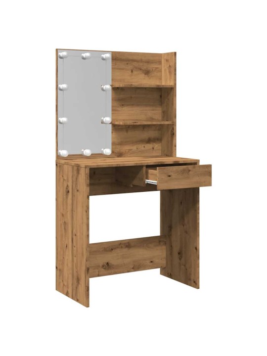 Kampauspöytä ledillä artisan oak 74,5x40x141 cm