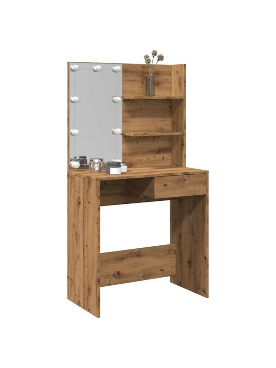 Kampauspöytä ledillä artisan oak 74,5x40x141 cm