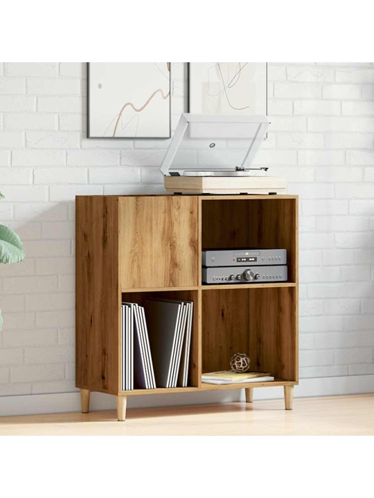 Lp-levyjen säilytyskaappi käsityöläinen tammi 84,5x38x89 cm puu