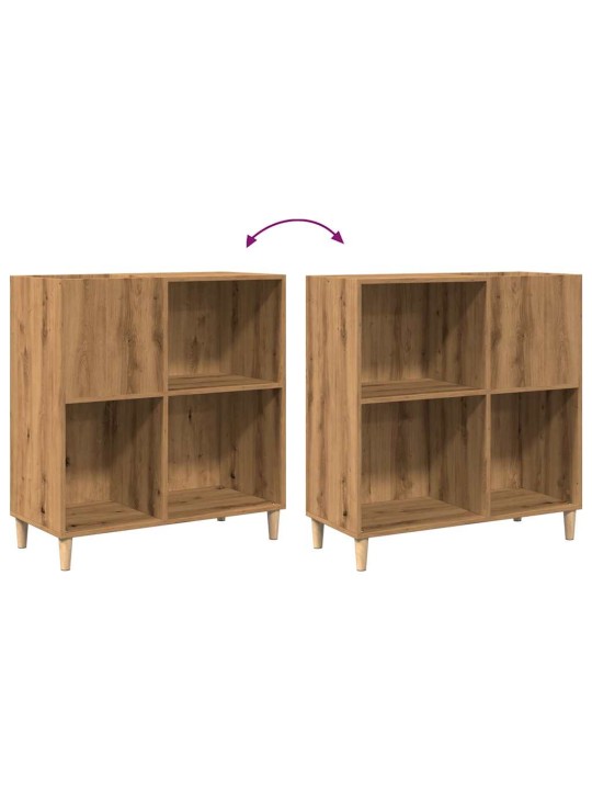 Lp-levyjen säilytyskaappi käsityöläinen tammi 84,5x38x89 cm puu