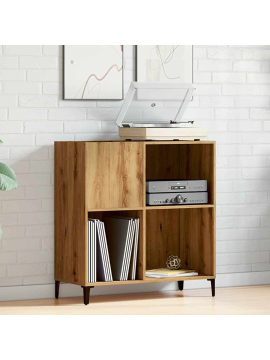 Lp-levyjen säilytyskaappi käsityöläinen tammi 84,5x38x89 cm puu