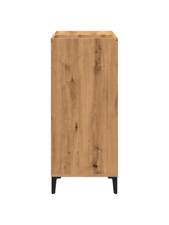 Lp-levyjen säilytyskaappi käsityöläinen tammi 84,5x38x89 cm puu